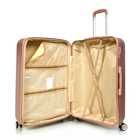 مورانو طقم شنط سفر فايبر اربع قطع روز جولد