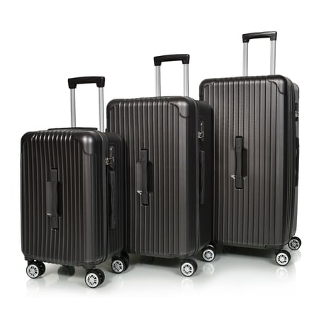 مورانو طقم شنط سفر فايبر ثلاثة قطع رمادي