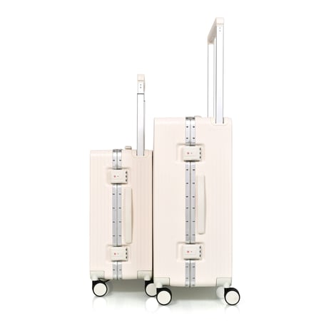 مورانو طقم شنط سفر فاخر قطعتين الومنيوم بيج