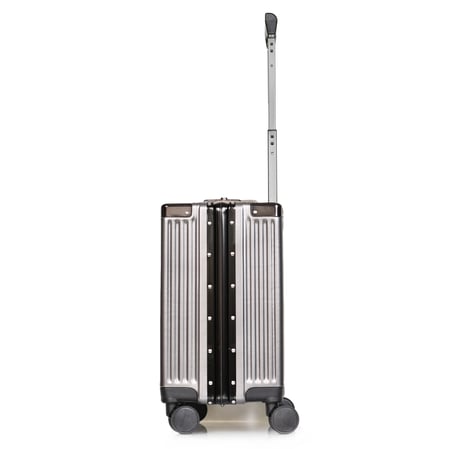 مورانو شنط سفر الومنيوم 18 أنش كبينة الطائرة رصاصي