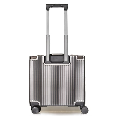 مورانو شنط سفر الومنيوم 18 أنش كبينة الطائرة رصاصي