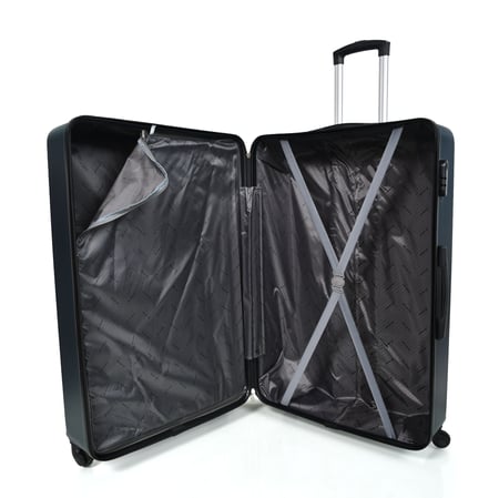 مورانو طقم شنط سفر 4 قطع فايبر بشكل مموج حديث الطراز اخضر غامق