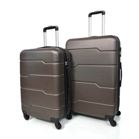 طقم  شنط سفر فايبر مورانو ثلاث قطع لون كوفي