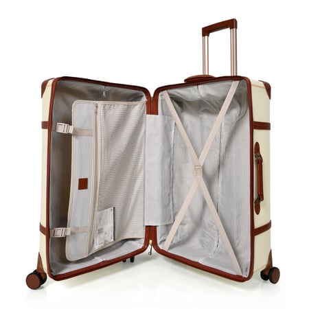 طقم شنط سفر كلاسيك جلد بلكامل مورانو اربع قطع بيج كاكي