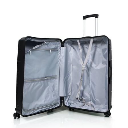 مورانو شنط سغر غير قابلة للكسر من بولي بروبلين pp عالية الجودة 4 قطع اسود