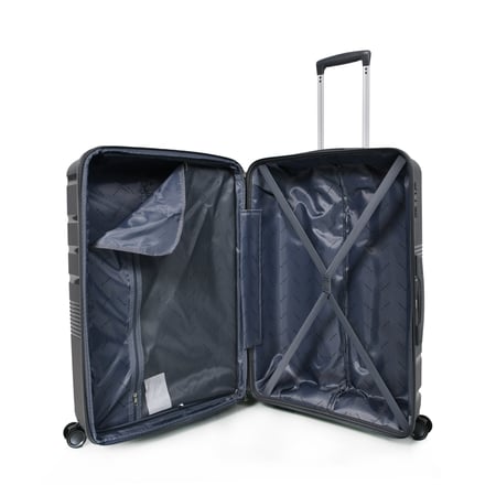 طقم شنط سفر مورانو 3 قطع PP  بولي بروبلين غير قابلة للكسر رمادي