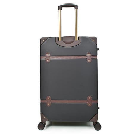 مورانو شنط سفر فايبر ثلاثة قطع مع مكياج أسود وبني