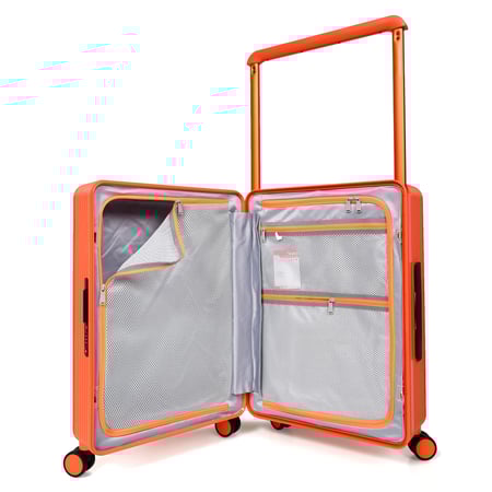 مورانو سبشل طقم شنط سفر قطعتين 20/24 انش تصميم عصري برتقالي