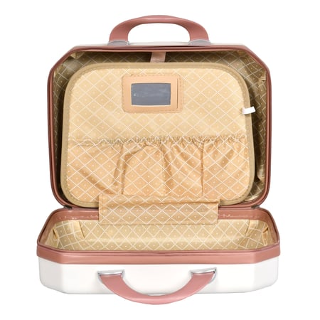 مورانو طقم شنط سفر فايبر اربع قطع بيج و روز