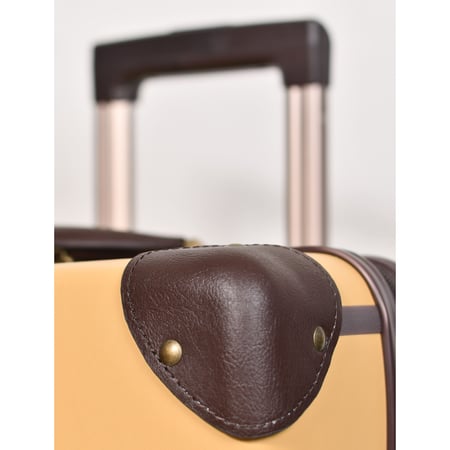 طقم شنط سفر كلاسيك جلد بلكامل مورانو اربع قطع ذهبي