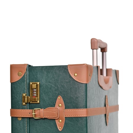 مورانو طقم شنط سفر كلاسيك جلد اربع قطع اخضر
