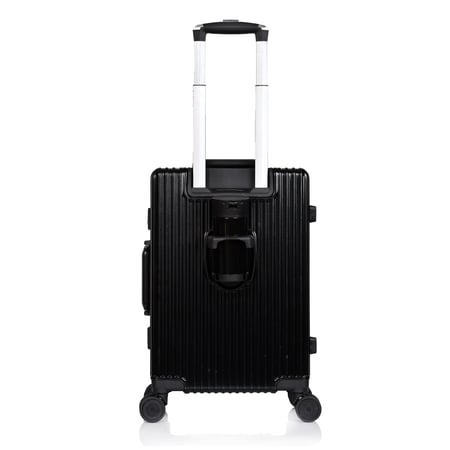 مورانو شنط سفر الومنيوم 20 أنش كبينة الطائرة أسود