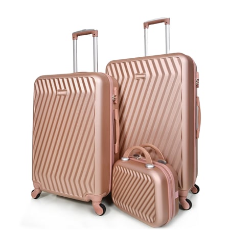 مورانو طقم شنط سفر فايبر 4 قطع روز