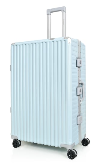 مورانو طقم شنط سفر المنيوم و فايبر ثلاثة قطع تصميم أنيق ومتين أزرق فاتح