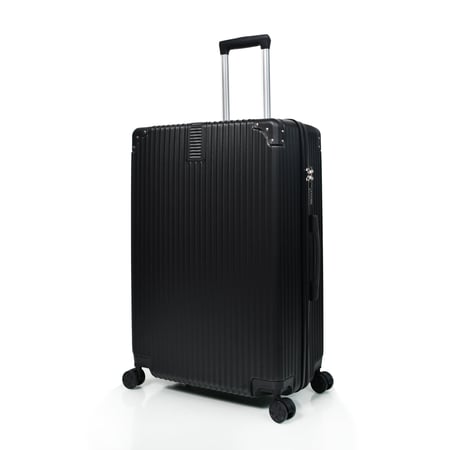 مورانو طقم شنط سفر من الفايبر المضادة للصدمات خفيفة الوزن بعجلات 360 درجة طقم 3 قطع أسود