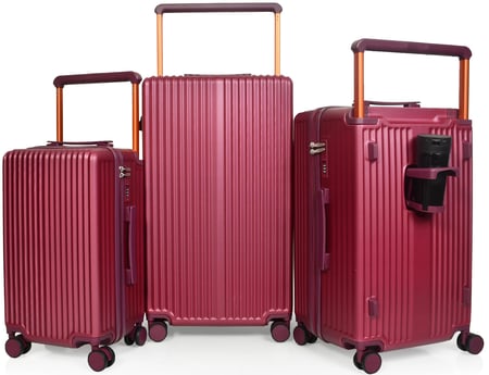 مورانو طقم شنط سفر فايبر يد عريض ثلاثة قطع