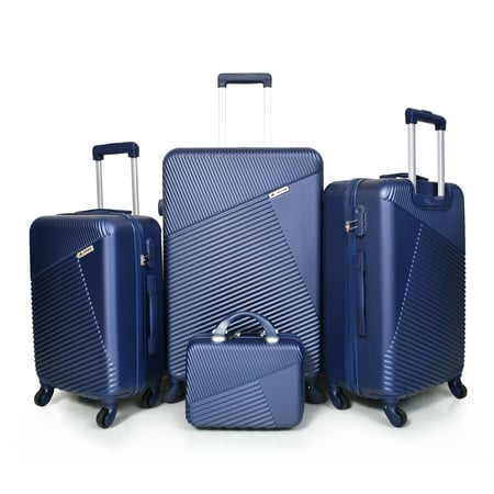 مورانو طقم شنط سفر فايبر 4قطع أزرق