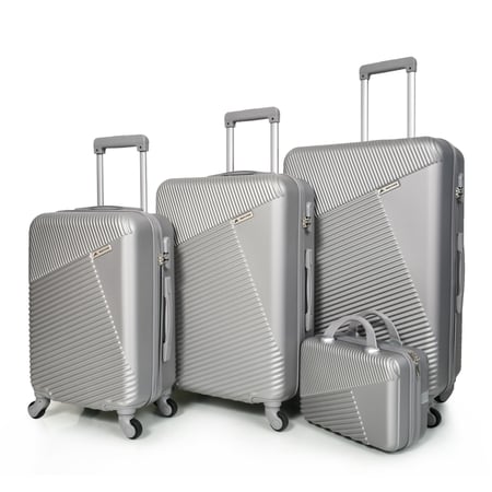 مورانو طقم شنط سفر فايبر 4قطع رمادي