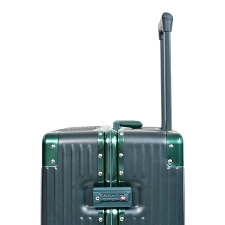 طقم شنط سفر الومنيوم مورانو ثلاثة قطع تصميم أنيق ومتين أخضر غامق