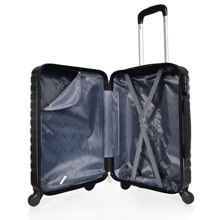 مورانو شنط سفر فايبر 20 أنش كبينة الطائرة أسود