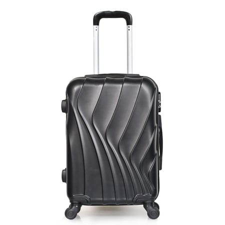 مورانو شنط سفر فايبر 20 أنش كبينة الطائرة أسود