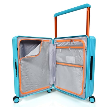 مورانو سبشل طقم شنط سفر قطعتين 20/24 انش تصميم عصري أزرق