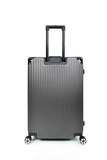 طقم شنط سفر الومنيوم مورانو ثلاثة قطع تصميم أنيق ومتين رمادي غامق