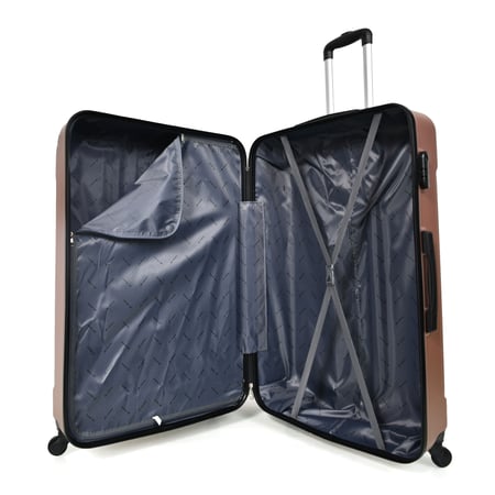 مورانو طقم شنط سفر فايبر أربع قطع روز جولد