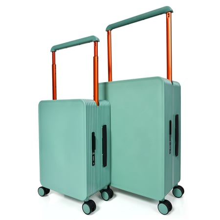 مورانو سبشل طقم شنط سفر قطعتين 20/24 انش تصميم عصري أخضر