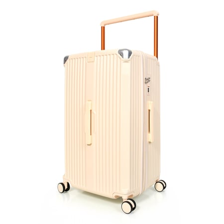 مورانو طقم شنط سفر فايبر اركان الامنيوم ثلاثة قطع بيج