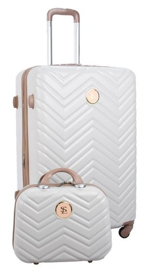 ستار لاين طقم شنط سفر فايبر بسحاب توسعة 5 قطع بيج و بني