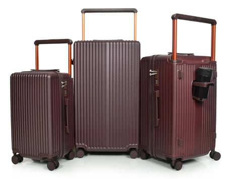 مورانو طقم شنط سفر فايبر يد عريض ثلاثة قطع