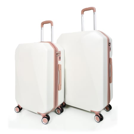 طقم شنط سفر مورانو فايبر بتصميم معين هندسي مكون من 4 قطع سبيشل بيج كاكي