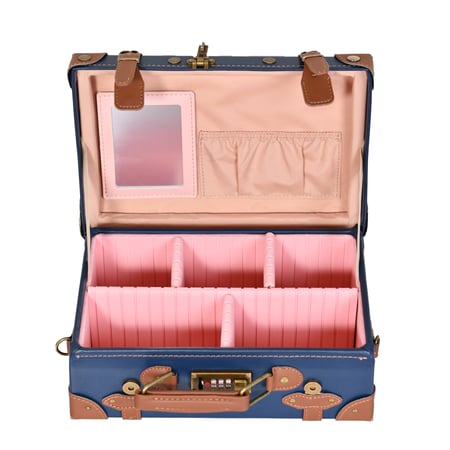 مورانو طقم شنط سفر كلاسيك جلد اربع قطع كحلي