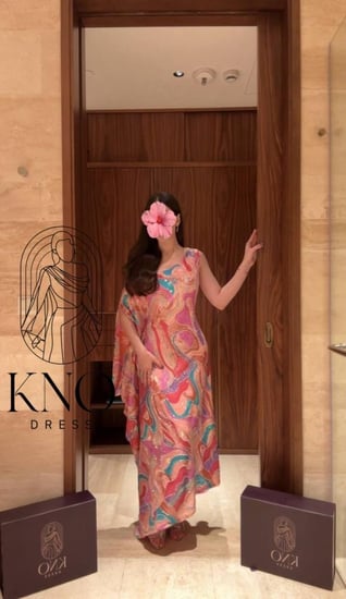 فستان ترتر مموج استرتش فاخر لإطلالة لامعة وأنيقة