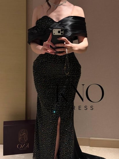 فستان تفته فاخرة مع خرز ممتلئ ولمسة أناقة لافتة