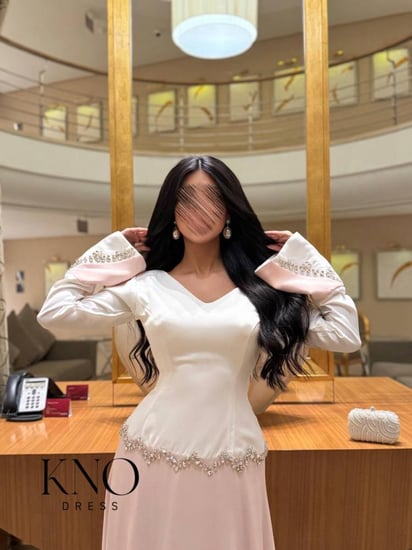 فستان باربي مع جورجيت وتطريز يدوي مباشر