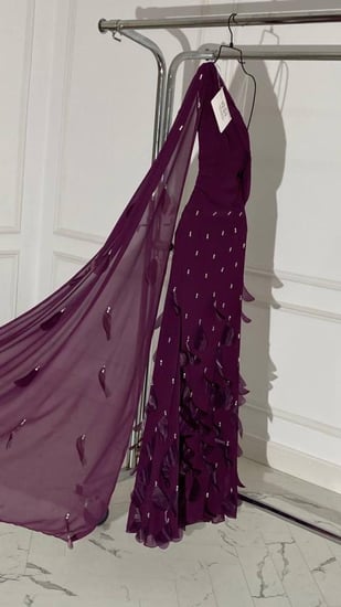 فستان ريما عودي مطرز بنعومة فخمة