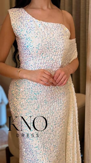 فستان ترتر مموج فاخر استرتش بلمعة ساحرة