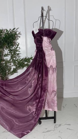 فستان شك مبطن مع اورقنزا توتي