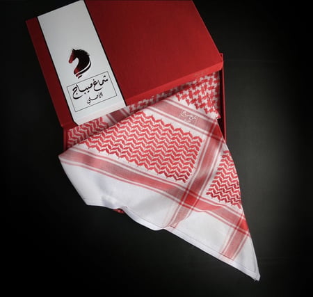 شماغ ميباج احمر غامق