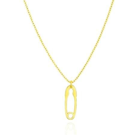سلسال المشبك الذهبي | Safety pin necklace