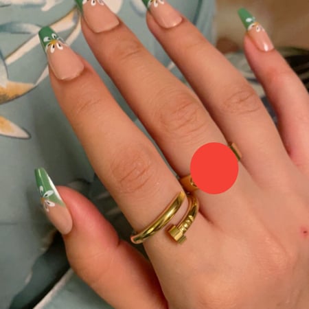 خاتم  مسمار مطلي