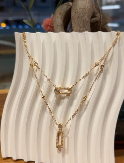 سلسال ميسيكا ذهبي وفضي