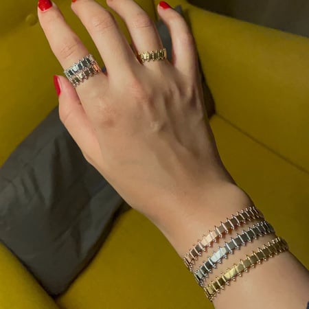 طقم اساور مع خواتم فري سايز