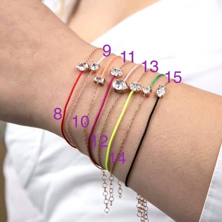 اساور فضة و خيط ملون