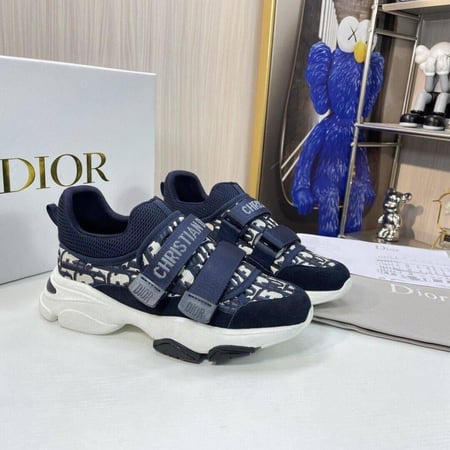 Dior Sneaker Deep Blue Dior Oblique Technical Fabric