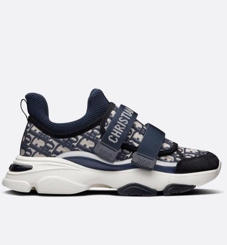 Dior Sneaker Deep Blue Dior Oblique Technical Fabric