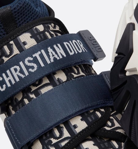 Dior Sneaker Deep Blue Dior Oblique Technical Fabric