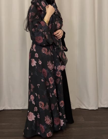 عبايه ( N104 ) شيفون دبل فيس